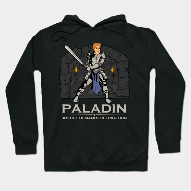 D20 Roleplaying Character - Paladin Hoodie by Modern Medieval Design